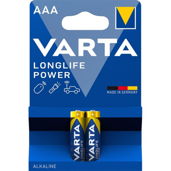 Varta Longlife Power AAA (LR03) alkáli mikro ceruzaelem 2db (4903121412) Varta Longlife Power AAA (LR03) alkáli mikro ceruzaelem 2db (4903121412)