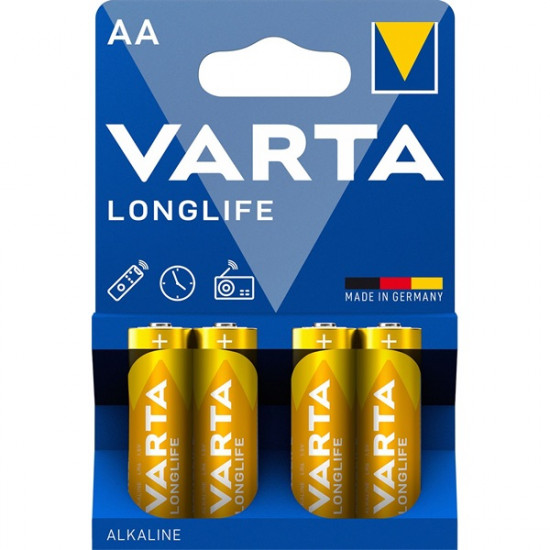 Varta Longlife alkáli elem AA/LR6 1.5 V 4db (4106101414) Varta Longlife alkáli elem AA/LR6 1.5 V 4db (4106101414)