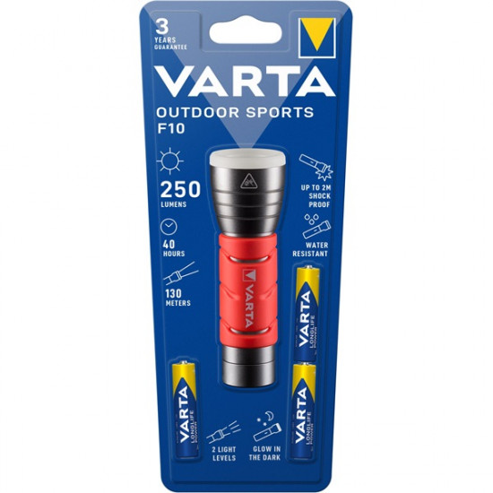 VARTA Outdoor Sports LED elemlámpa, piros-fekete (17627101421) VARTA Outdoor Sports LED elemlámpa, piros-fekete (17627101421)