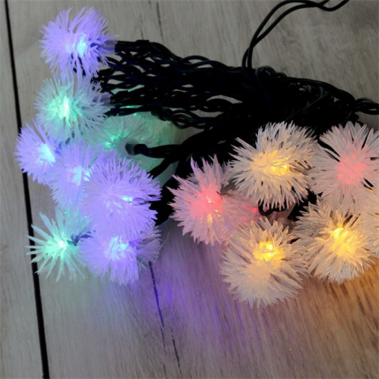 IRIS Zúzmara alakú 3cm/5m/IPX3 szabványos/több színű/20db LED-es/napelemes fénydekoráció  (315-03)