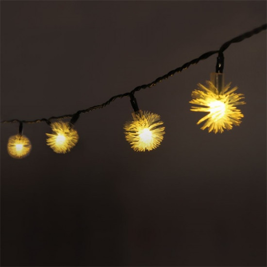 IRIS Zúzmara alakú 3cm/6m/IPX3 szabványos/meleg fehér/30db LED-es/napelemes fénydekoráció  (315-04)