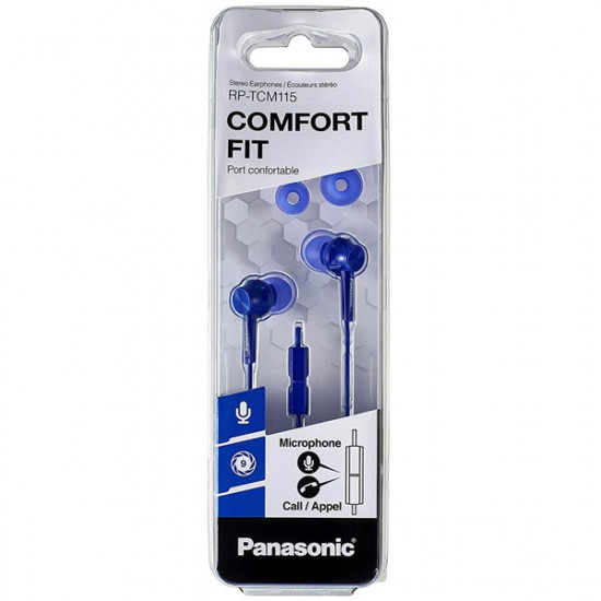 Panasonic RP-TCM115E-A mikrofonos fülhallgató kék Panasonic RP-TCM115E-A mikrofonos fülhallgató kék
