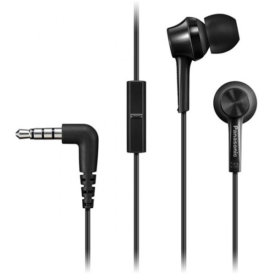 Panasonic mikrofonos fülhallgató - fekete (RP-TCM115E-K) Panasonic mikrofonos fülhallgató - fekete (RP-TCM115E-K)