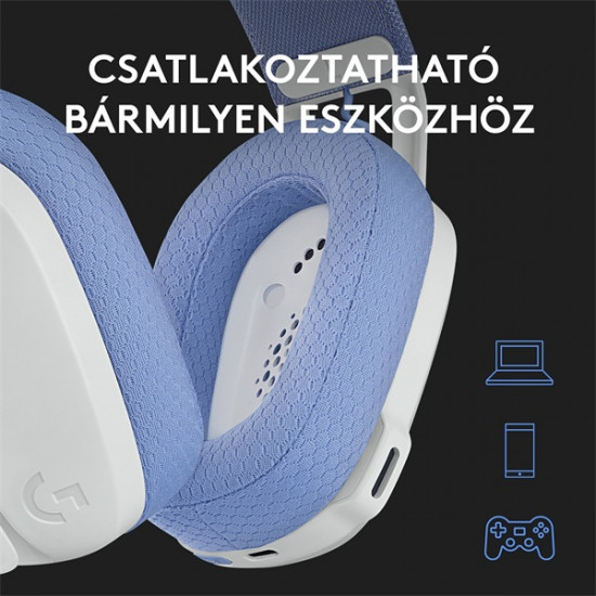 LOGITECH G435 LightSpeed Wireless Gaming Headset - WHITE - EMEA