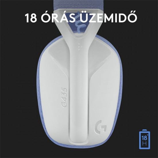 LOGITECH G435 LightSpeed Wireless Gaming Headset - WHITE - EMEA