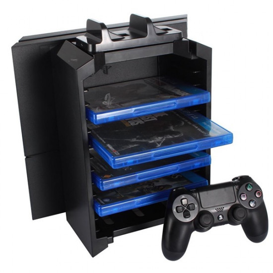 FroggieX Charge & Disc Tower PS4 játék tartó és dupla töltő állvány fekete (FX-P4-C1-B) FroggieX Charge & Disc Tower PS4 játék tartó és dupla töltő állvány fekete (FX-P4-C1-B)