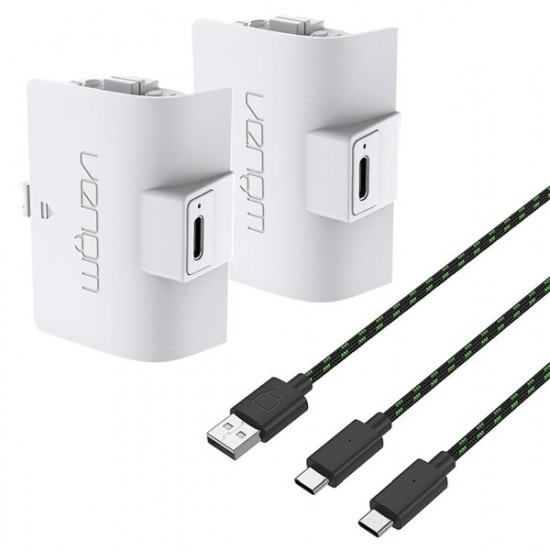 VENOM XBOX Series S/X Kiegészítő 2db akkumulátor (1100mAh) + 3m Töltő kábel Fehér (VS2874) VENOM XBOX Series S/X Kiegészítő 2db akkumulátor (1100mAh) + 3m Töltő kábel Fehér (VS2874)