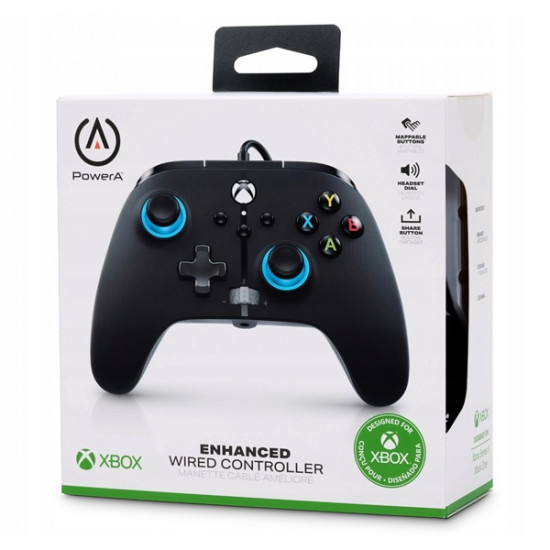 PowerA EnWired Xbox Series X|S / Xbox One vezetékes fekete-kék kontroller (1518817-01) PowerA EnWired Xbox Series X|S / Xbox One vezetékes fekete-kék kontroller (1518817-01)