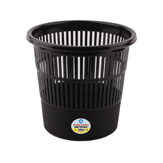 Rácsos fekete 16l-es 315x305mm műanyag papírkosár Rácsos fekete 16l-es 315x305mm műanyag papírkosár