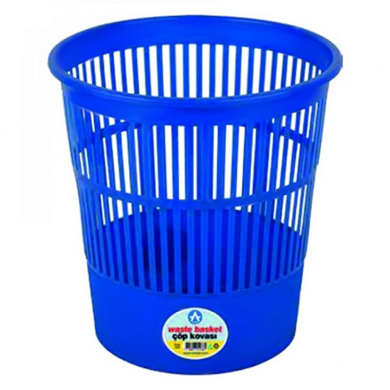 Rácsos kék 16l-es 315x305mm műanyag papírkosár Rácsos kék 16l-es 315x305mm műanyag papírkosár