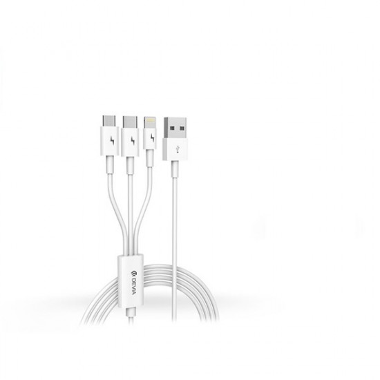 Devia SMART 3in1 micro USB/Type-C/Lightning 1,2m töltőkábel (ST329975) Devia SMART 3in1 micro USB/Type-C/Lightning 1,2m töltőkábel (ST329975)