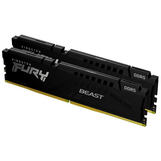 KINGSTON FURY Beast 32GB 5600MHz CL40 DIMM (Kit of 2) Black Memória DDR5 KINGSTON FURY Beast 32GB 5600MHz CL40 DIMM (Kit of 2) Black Memória DDR5