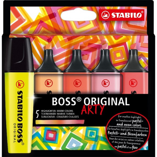 Stabilo BOSS ORIGINAL ARTY meleg színek 5 db/csomag szövegkielemő készlet (70/5-02-1-20) Stabilo BOSS ORIGINAL ARTY meleg színek 5 db/csomag szövegkielemő készlet (70/5-02-1-20)