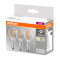 Osram BASE Clas LED fényforrás E14 4W Kisgömb meleg fehér filament (3db) (4058075819337)