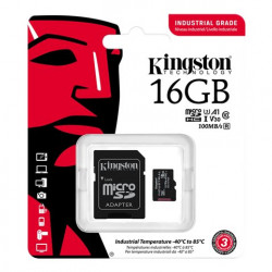 KINGSTON 16GB microSDHC Industrial C10 A1 pSLC Card + SD Adapter