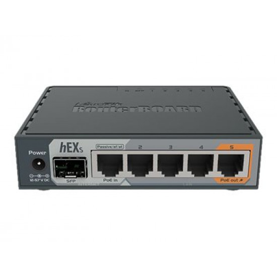 MIKROTIK RB760IGS hEX S Router 5x RJ45 1000Mb/s 1x SFP 1x USB MIKROTIK RB760IGS hEX S Router 5x RJ45 1000Mb/s 1x SFP 1x USB