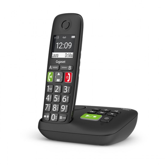 Gigaset ECO DECT Telefon E290A fekete, üzenetrögzítő (S30852-H2921-S201) Gigaset ECO DECT Telefon E290A fekete, üzenetrögzítő (S30852-H2921-S201)