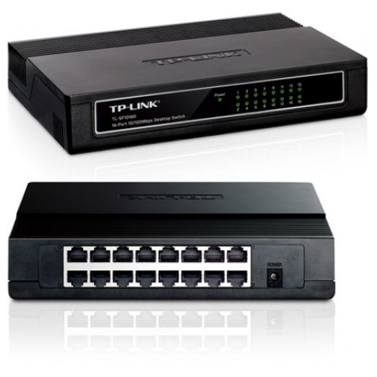 TP-Link TL-SF1016D 10/100Mbps 16 portos switch TP-Link TL-SF1016D 10/100Mbps 16 portos switch