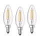 Osram BASE Clas LED fényforrás E14 4W Gyertya meleg fehér filament (3db) (4058075819313)