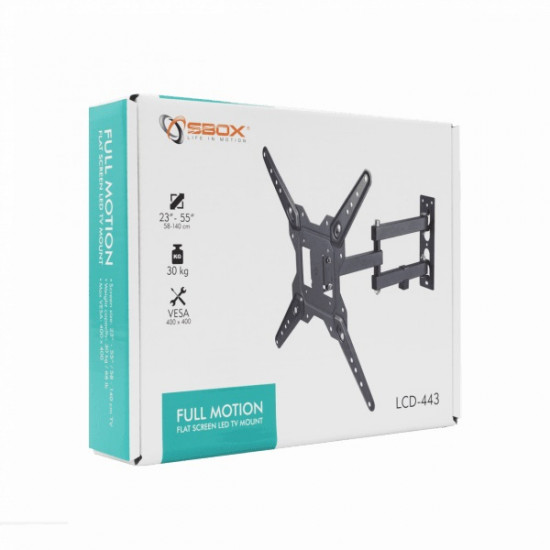 Sbox LCD-443 23-55 dönthető dupla karos fali konzol Sbox LCD-443 23-55 dönthető dupla karos fali konzol