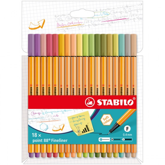 Stabilo point 88 18 db/csomag tűfilc készlet (8818-22-5) Stabilo point 88 18 db/csomag tűfilc készlet (8818-22-5)