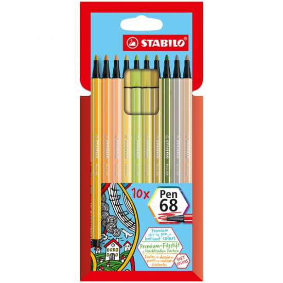 Stabilo Pen 68 10 db/csomag rostirón készlet (6810-22) Stabilo Pen 68 10 db/csomag rostirón készlet (6810-22)