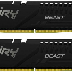 KINGSTON FURY Memória DDR5 16GB 5200MHz CL40 DIMM (Kit of 2) Beast Black
