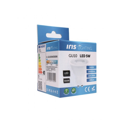 Iris Lighting 5W 400lm 3000K GU10 LED fényforrás (IL-GU105W3000K) Iris Lighting 5W 400lm 3000K GU10 LED fényforrás (IL-GU105W3000K)