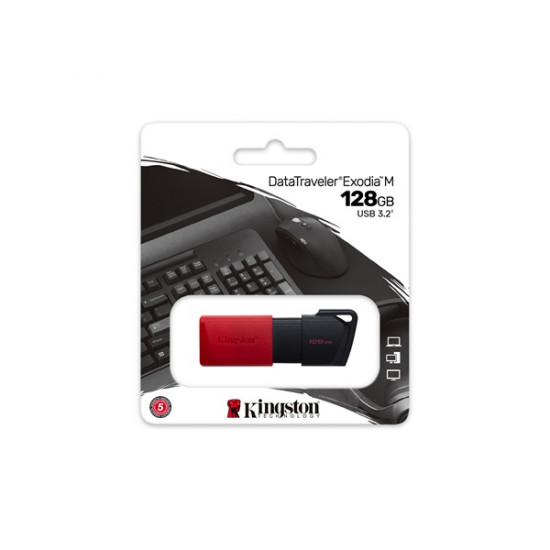 KINGSTON Pendrive 128GB, DT Exodia M USB 3.2 Gen 1 (fekete-piros) KINGSTON Pendrive 128GB, DT Exodia M USB 3.2 Gen 1 (fekete-piros)