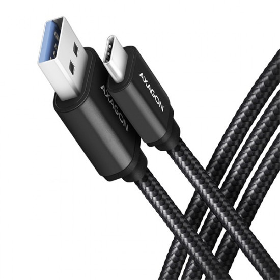 Axagon USB Type-C 3.2 - USB Type-A kábel, 1m, fekete (BUCM3-AM10AB) Axagon USB Type-C 3.2 - USB Type-A kábel, 1m, fekete (BUCM3-AM10AB)