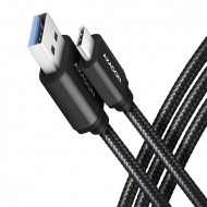 Axagon USB Type-C 3.2 - USB Type-A, 2m, fekete (BUCM3-AM20AB)