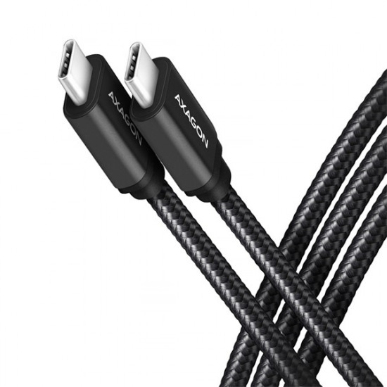 Axagon USB Type-C 3.2 - USB Type-C kábel, 1.5m, fekete (BUCM3-CM15AB) Axagon USB Type-C 3.2 - USB Type-C kábel, 1.5m, fekete (BUCM3-CM15AB)