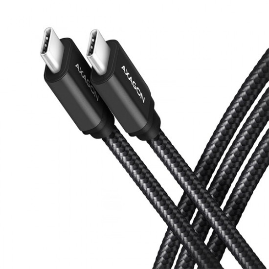 Axagon USB Type-C 3.2 - USB Type-C kábel, 2m, fekete (BUCM3-CM20AB) Axagon USB Type-C 3.2 - USB Type-C kábel, 2m, fekete (BUCM3-CM20AB)