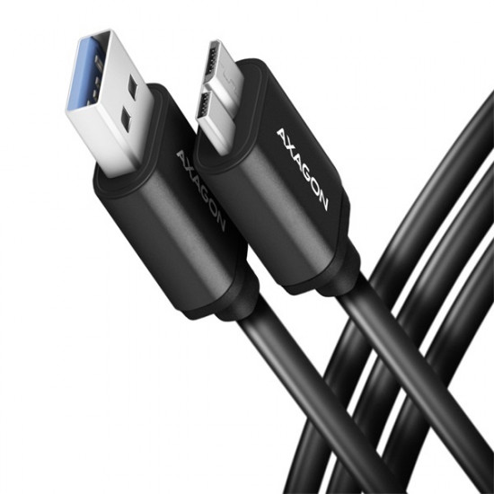 Axagon micro USB 3.2 Type-B - USB Type-A kábel, 1m, fekete (BUMM3-AM10AB) Axagon micro USB 3.2 Type-B - USB Type-A kábel, 1m, fekete (BUMM3-AM10AB)