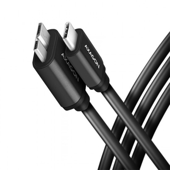 Axagon micro USB 3.2 Type-B - USB Type-C kábel, 1m, fekete (BUMM3-CM10AB) Axagon micro USB 3.2 Type-B - USB Type-C kábel, 1m, fekete (BUMM3-CM10AB)