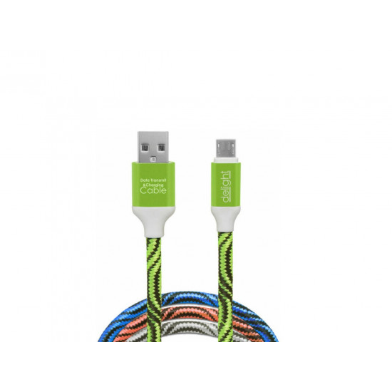 Delight USB Type-A - micro USB összekötő színes kábel, 2m (55439A) Delight USB Type-A - micro USB összekötő színes kábel, 2m (55439A)