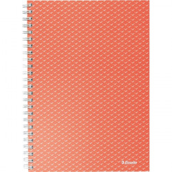 Esselte ColourBreeze A5 kockás korall spirálfüzet (628468)