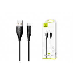 Usams USB Type-A - micro USB Type-B kábel, 1m, fekete (SJ268USB01)