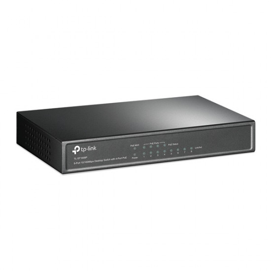 TP-Link TL-SF1008P 10/100Mbps 8 portos POE switch 4 PoE porttal TP-Link TL-SF1008P 10/100Mbps 8 portos POE switch 4 PoE porttal
