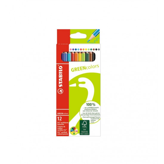 Stabilo Greencolors 12db-os vegyes színű színes ceruza (6019/2-121) Stabilo Greencolors 12db-os vegyes színű színes ceruza (6019/2-121)