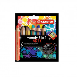Stabilo ARTY Woody 3in1 6db-os vegyes színű krétaceruza (8806-1-20)