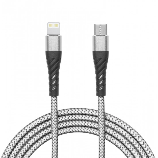 Delight Lightning - USB Type-C Adatkábel, 2m, ezüst (55434-2) Delight Lightning - USB Type-C Adatkábel, 2m, ezüst (55434-2)