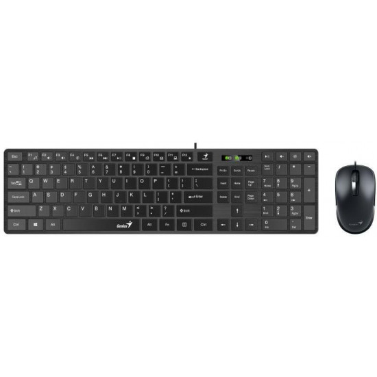 Genius SlimStar C126 vezetékes fekete USB billentyűzet + egér Genius SlimStar C126 vezetékes fekete USB billentyűzet + egér