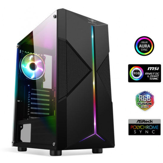 Spirit Of Gamer Clone 3 RGB táp nélküli ablakos ház fekete (8001RA) Spirit Of Gamer Clone 3 RGB táp nélküli ablakos ház fekete (8001RA)