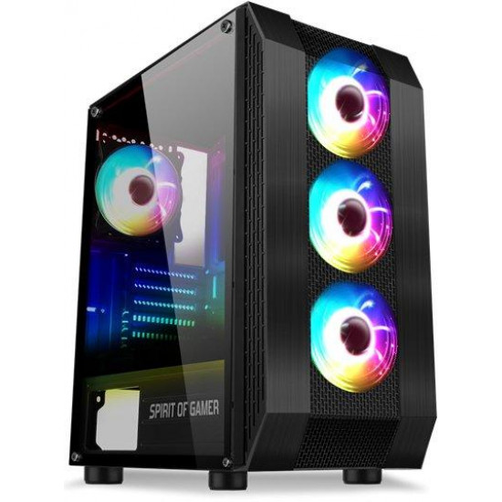 Spirit of Gamer Rogue VI RGB fekete ablakos táp nélküli ház Spirit of Gamer Rogue VI RGB fekete ablakos táp nélküli ház