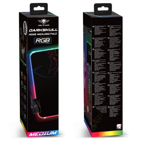 Spirit Of Gamer RGB gamer egérpad M (SOG-PADMRGB) Spirit Of Gamer RGB gamer egérpad M (SOG-PADMRGB)