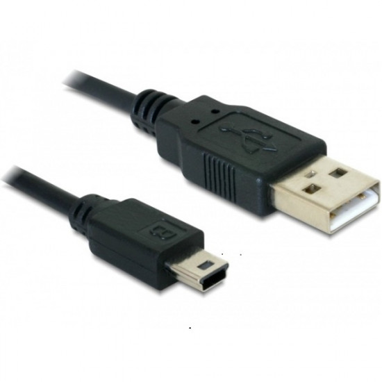 KE -Delock USB-A 2.0 - USB mini-B 5pin 0.7m átalakító kábel (82396) KE -Delock USB-A 2.0 - USB mini-B 5pin 0.7m átalakító kábel (82396)