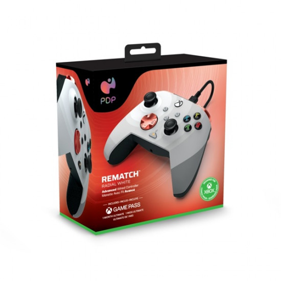 PDP Rematch Xbox Series X|S/Xbox One/PC 3,5 mm audio vezetékes fehér kontroller (049-023-RW) PDP Rematch Xbox Series X|S/Xbox One/PC 3,5 mm audio vezetékes fehér kontroller (049-023-RW)