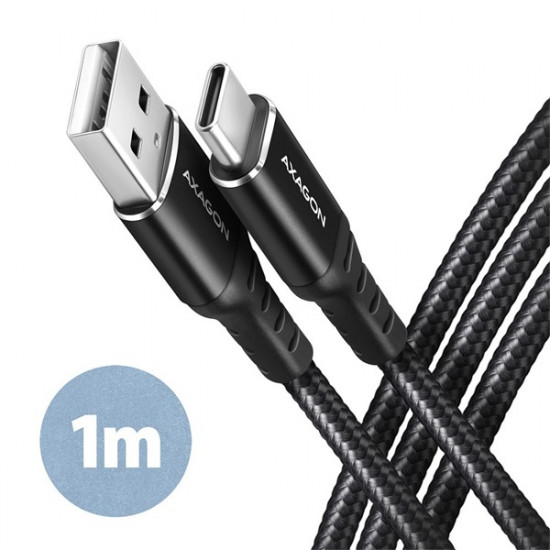 Axagon BUCM-AM10AB 1m Type C - USB fekete adat- és töltőkábel Axagon BUCM-AM10AB 1m Type C - USB fekete adat- és töltőkábel