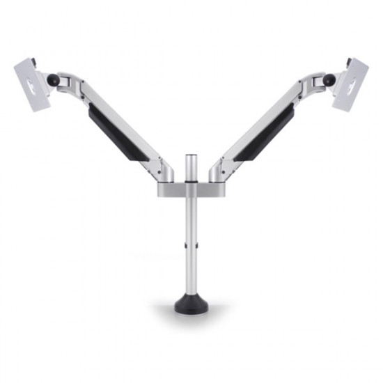 MULTIBRACKETS asztali rögzítő Gas Lift Dual, dönthető, forgatható 15-32, ezüst